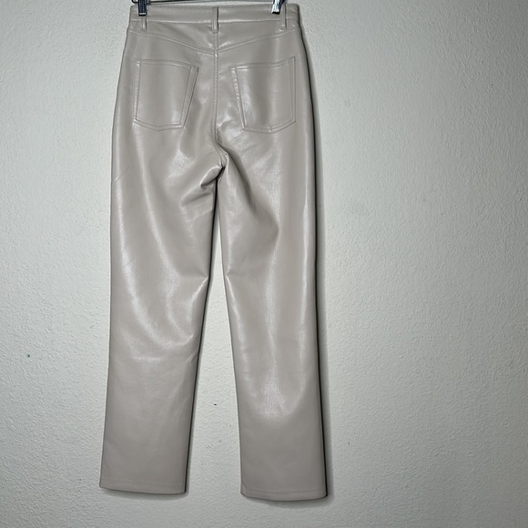 Wilfred The Melina Pant High-waisted Straight Leg Vegan Leather Pans Ivory Sz 2 - Picture 9 of 17